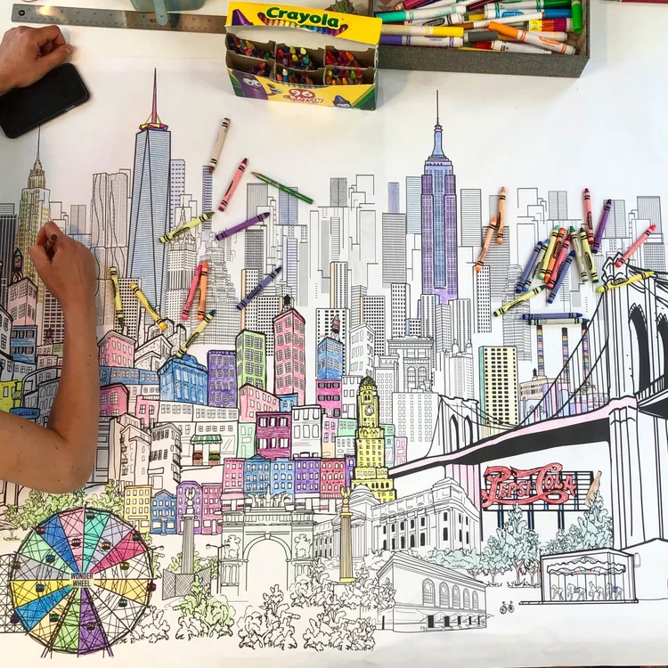 Brooklyn coloring poster